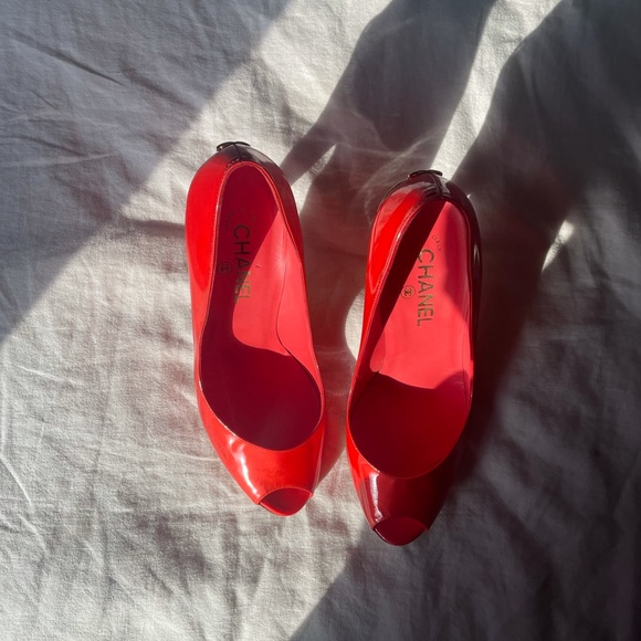 CHANEL Shoes - CHANEL Bright Red Heels